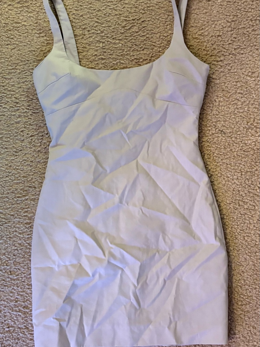 ZARA Light Purple Lilac Square Neck Bodycon Mini Dress S